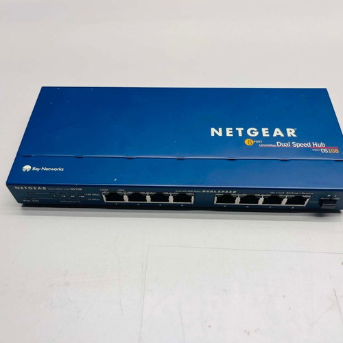 Netgear DS108 Dual Speed Hub 8 Ports 10/100 Mbps like new, vintage