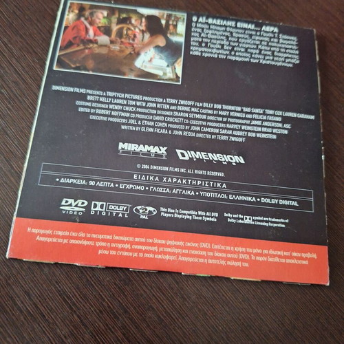 Bad Santa DVD used with subtitles, comedy crime