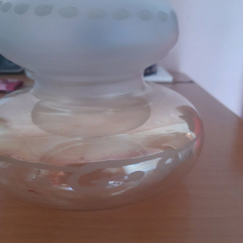 Vintage glass lamp shade like new with double shape