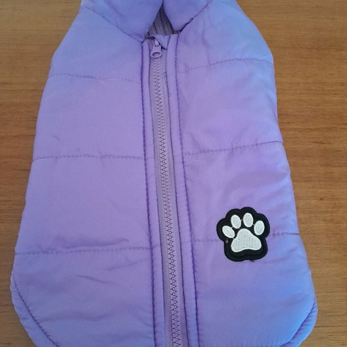 Dog jacket for small breed like new, purple color