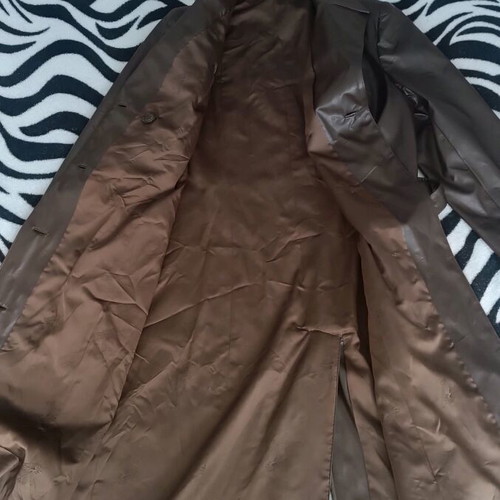 Vintage leather trench coat like new, brown