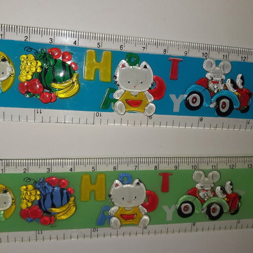 Set of two rulers like new, 15 years old, 4 cm wide each