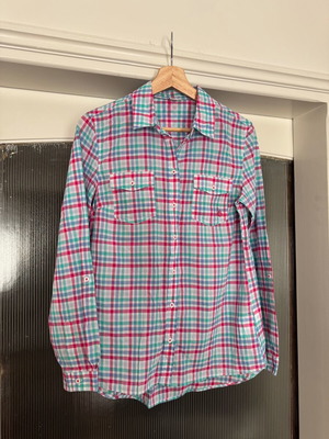 S. Oliver checked shirt like new, 100% cotton, UK12