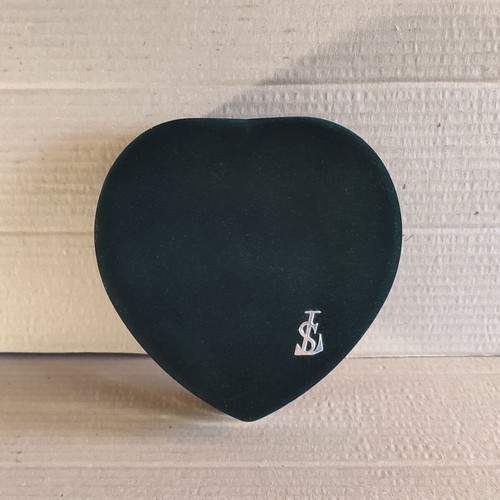 Velvet Jewelry Box Heart-Shaped like new, black