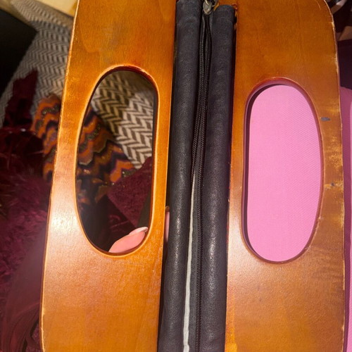 ALE leather crossbody bag with wool embroidery used