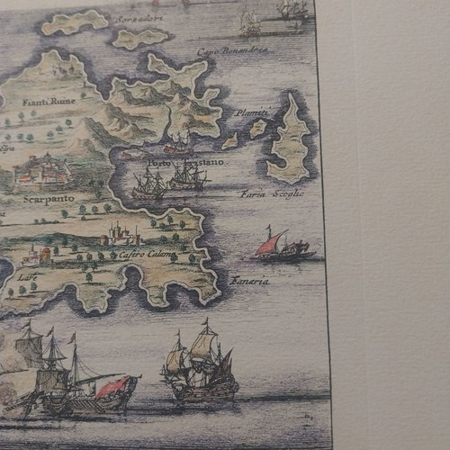 Collectible engraving Karpathos new, ISLE DE EYLAND SCARPANTO 1688