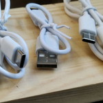 Σετ 3 λευκά καλώδια USB to USB Type C καινούργια