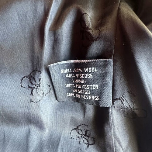 Guess long black coat medium like new