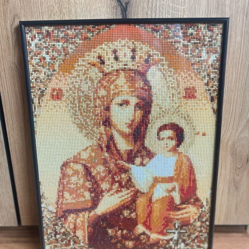 Handmade diamond painting with frame new