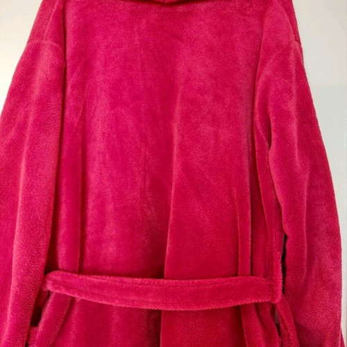 Oysho fleece robe red like new, size L