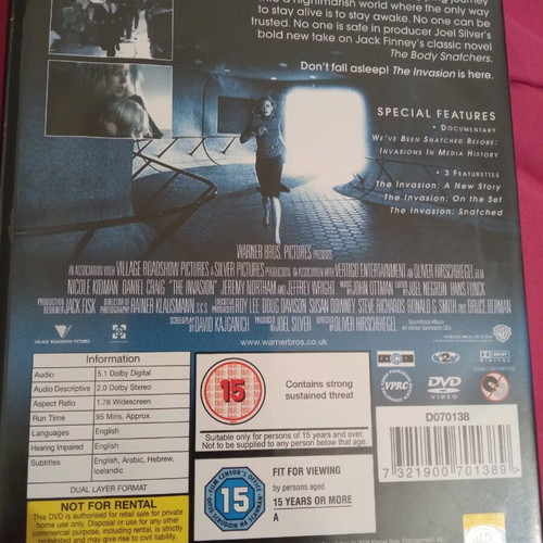 The Invasion DVD like new, thriller horror, subbed
