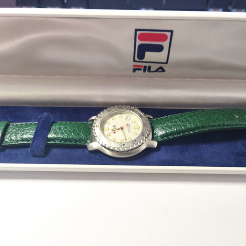 Fila F46 Basel 94 watch used, unisex, white and green