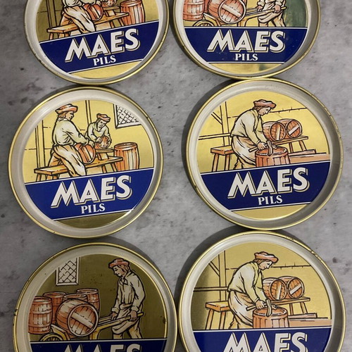 Σουβέρ διαφημιστικά μεταχειρισμένα Maes Pils, πακέτο 6 τεμαχίων