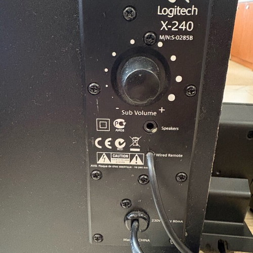 Logitech X-240 ηχεία υπολογιστή μεταχειρισμένα, σετ με subwoofer και χειριστήριο