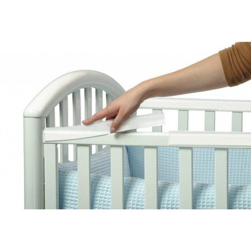 Quax 3-in-1 toddler cot anthracite used with mattress and protectors