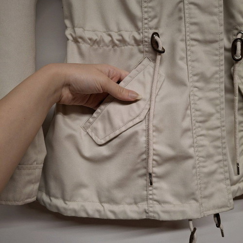 Only jacket like new, beige and white, size XL