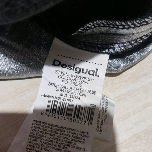 Desigual mini skirt silver new, size M