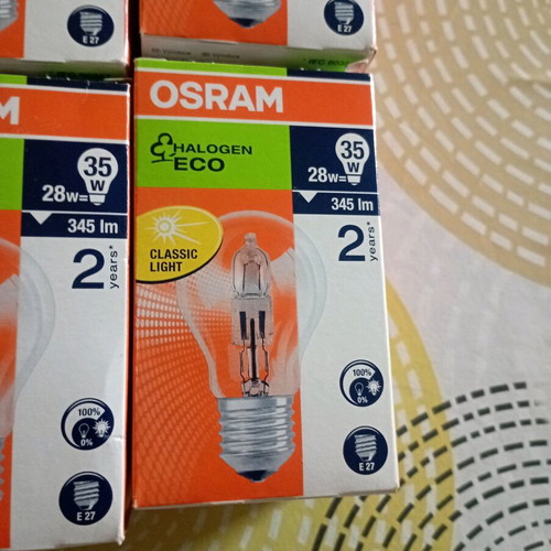 Osram Halogen Eco bulbs new, pack of 8, 28W=35W, E27