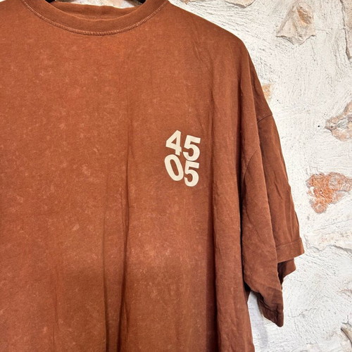 Oversized ASOS T-shirt brown with 4505 print, size S used
