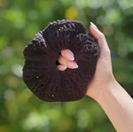 Handmade knitted scrunchie new, black