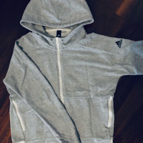Adidas women's jacket used, white and gray, size S-M