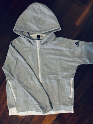 Adidas women's jacket used, white and gray, size S-M
