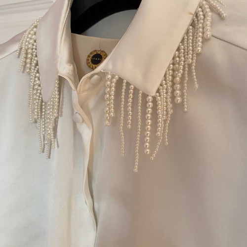 Satin shirt Zara like new, white, size L
