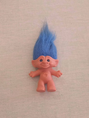 Ευχούλης Ace Novelty με μπλε μαλλιά, vintage 90s, 20 ίντσες