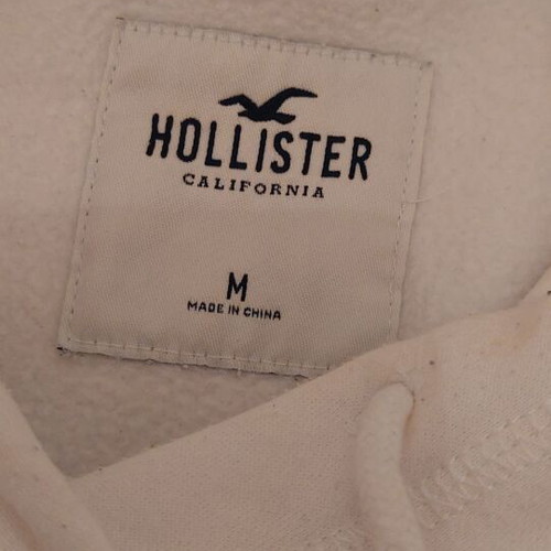 Hollister unisex white hoodie size M like new