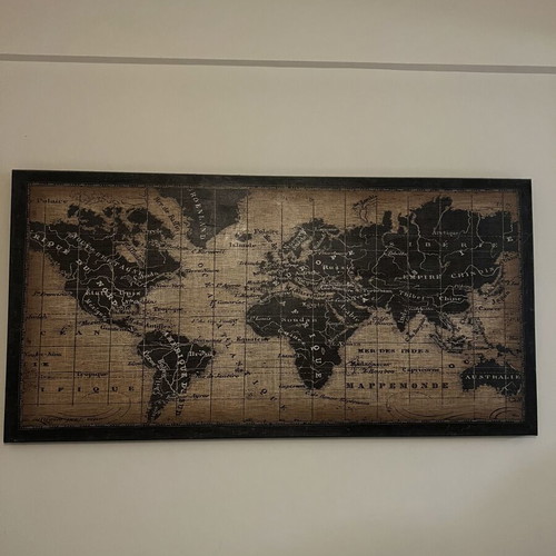World map wall art print