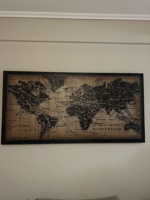 World map wall art print