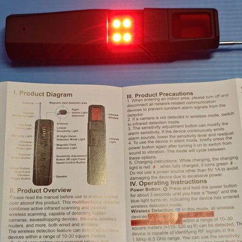 Detector for Bugging Devices new, GPS Trackers and Hidden Cameras