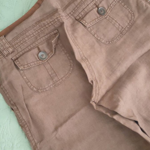Linen pants brown size S like new Ysatis