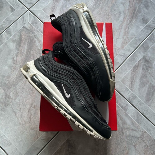 Nike Air Max 97 black athletic shoes in like new condition, size 46