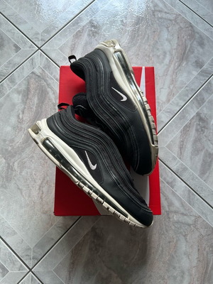 Nike Air Max 97 black athletic shoes in like new condition, size 46