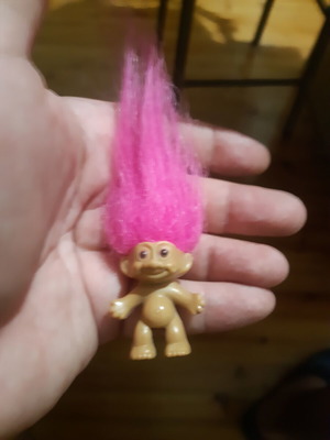 Vintage Efchoulis Troll Doll, authentic collectible