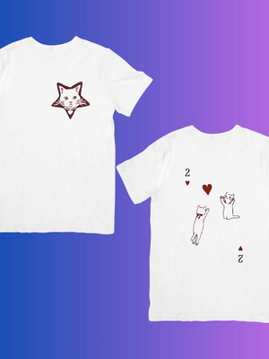 Unisex T-Shirt Heart Games new, available in sizes S-XL, white and red