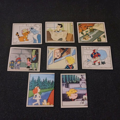 Panini Dennis the Menace collectible sticker cards like new, pack of 8