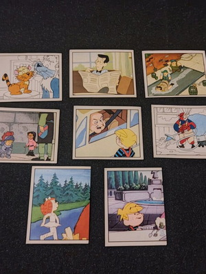 Panini Dennis the Menace collectible sticker cards like new, pack of 8
