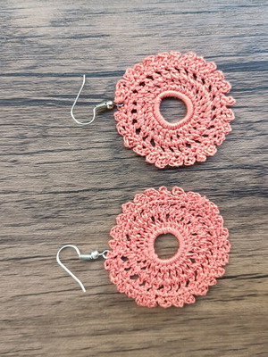 Handmade crocheted earrings, unique designs