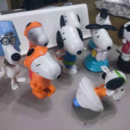 Snoopy set used, 9 pieces from Happy Meals McDonald