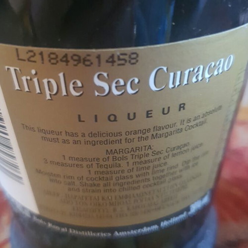 Λικέρ Bols Triple Sec Curaçao καινούργιο vintage μπουκάλι