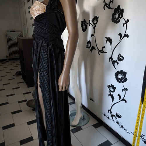 Luxury maxi dress new by Niki Nikolaidou, black, medium
