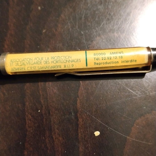 Collectible Floaty Eskesen pen used, vintage "Hortillonnages d'Amiens"
