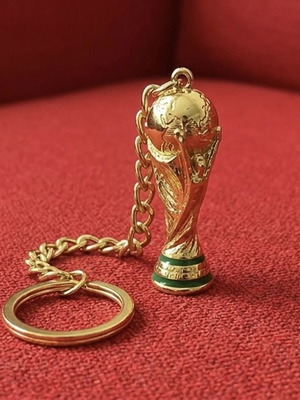 World Cup 2026 keychain new, gold color
