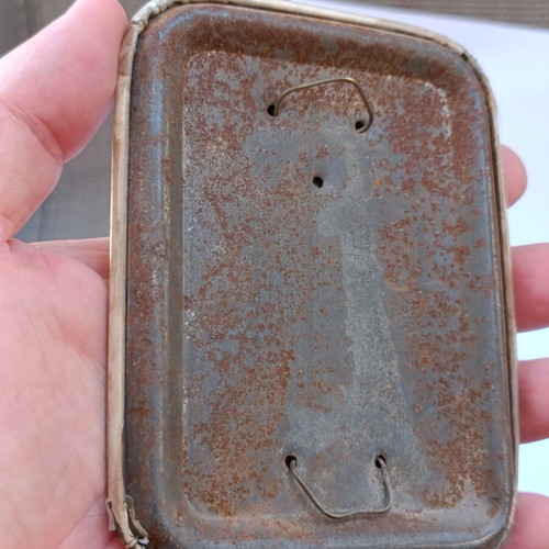 Vintage metal religious icon 12x8 cm