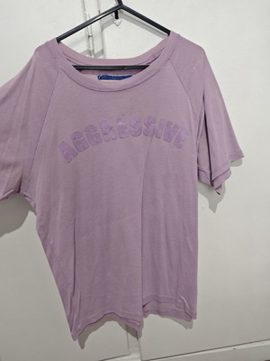 Aggressive men's pink T-shirt XL