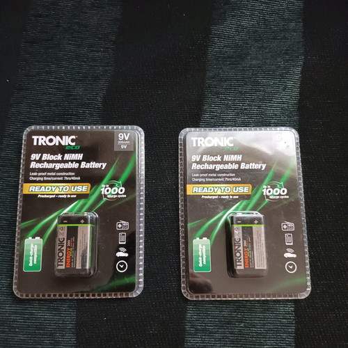 Tronic eco set of rechargeable block batteries new, 2 pieces