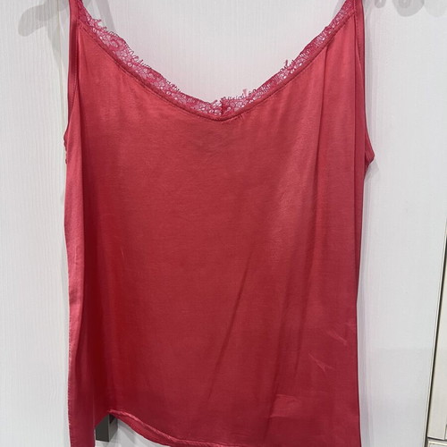 Lynne top coral red size S new