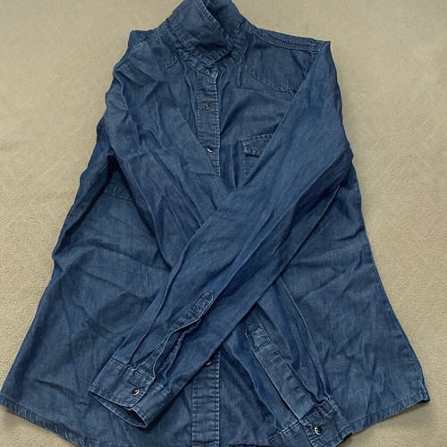 Girls Denim Button Up Like New Size S Blue